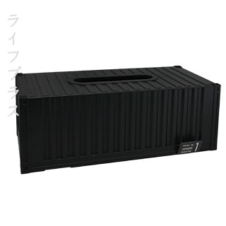 一品川流 貨櫃屋衛生紙盒-黑-1入