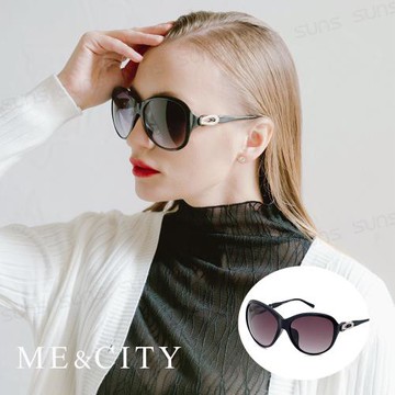 ME&CITY 時尚祕戀水滴鑲鑽太陽眼鏡  抗UV400 (ME 120011 L000)