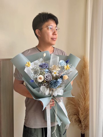 藍海 永生花束