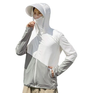 SIPLO 高效隔熱透氣戶外罩衫  淺灰色白色拼接  2XL