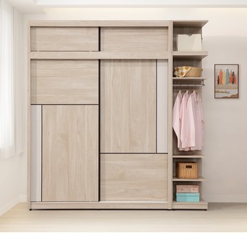 直人木業-HANA當代日系228公分高被櫃滑門衣櫃