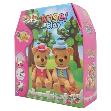 Donerland 天使黏土 泰迪熊情侶組 輕黏土 易塑形  泰迪熊 多色  154g  1盒