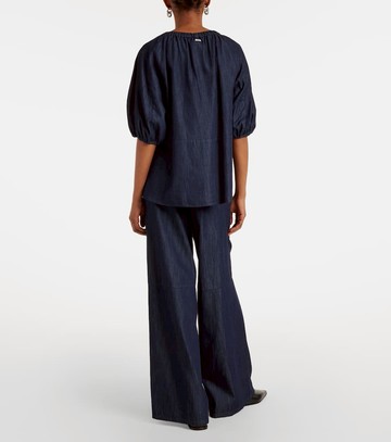 'S Max Mara Talia embellished cotton chambray top