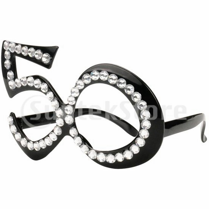2個レトロクリスタルブラック誕生日メガネ周年記念パーティー50歳 通販 Lineポイント最大0 5 Get Lineショッピング