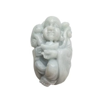 藏古祥館  佛公翡翠手把件 SB31