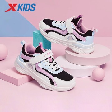 【特步 xtep】兒童系列 | 小童款 女童輕便運動 魔術貼軟底跑鞋