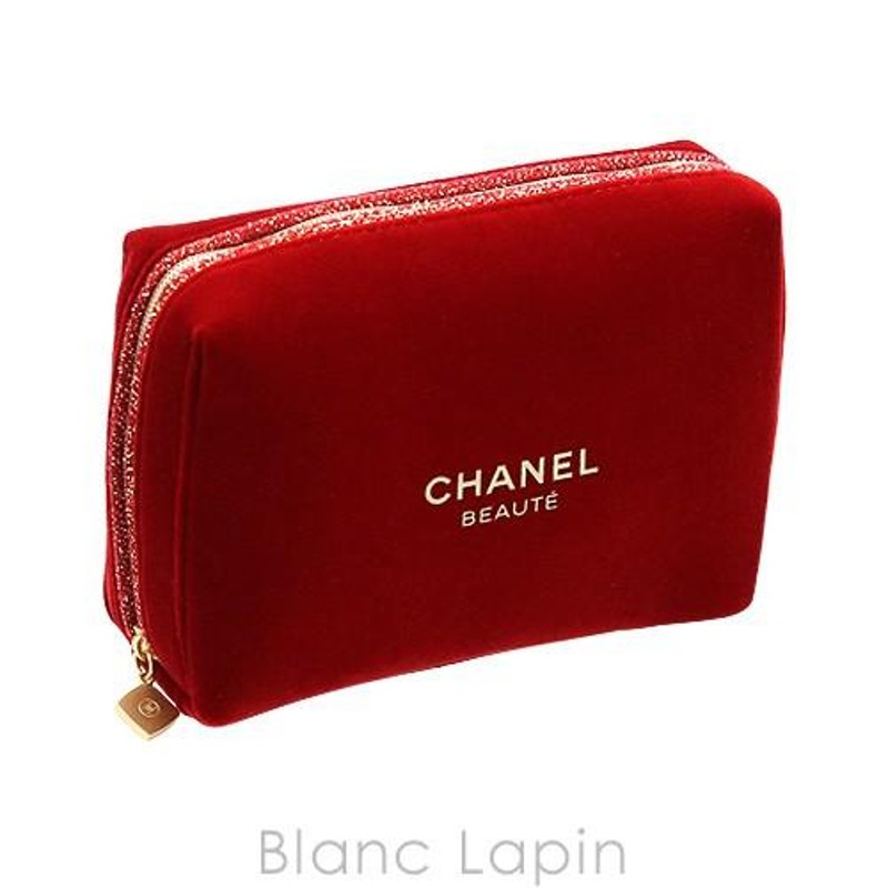 ノベルティ】 シャネル CHANEL コスメポーチ スクエア #レッド [066738