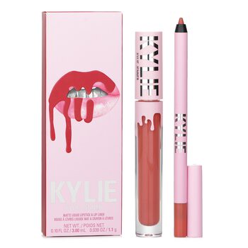 Kylie By Kylie Jenner Kylie By Kylie Jenner 啞光唇妝組合:啞光唇彩3毫升+ 唇線筆1.1克 - # 801 Queen 2pcs-組合