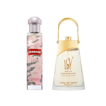 CARRERA 迷彩粉 女性淡香精 30ML+UDV 金色手提包 女性淡香精 75ML