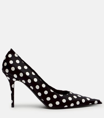 Amina Muaddi Barbara 90 polka-dot satin pumps