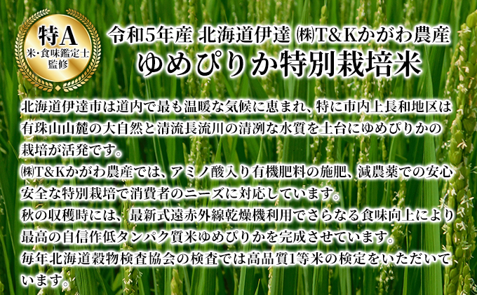 5ヵ月 定期便 北海道 伊達産 ゆめぴりか 10kg 精米