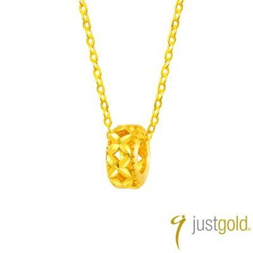 【Just Gold 鎮金店】璨影映花 黃金項鍊