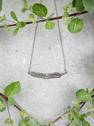 美國原住民在白古銅色的羽毛項鍊。