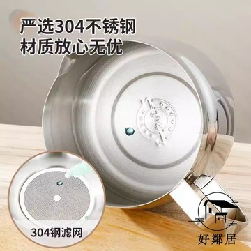 臺灣出貨🔥居家系🏠生活百貨 租房神器 廚房必備 304不鏽鋼濾油壺家用大容量儲油罐分離油渣壺帶過濾網炸油渣鍋杯HLJ