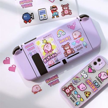 少女卡通卡比軟之switch殼適用 仙女nintendo星oled 于保護套手柄