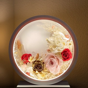 Oborozuki永生花月圓花燈 - 朱鷺