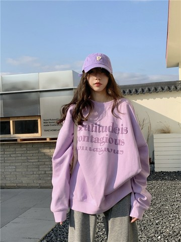 【missy shop】果汁跳跳糖大學T-43594