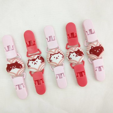 【5入特價組】貓咪青海波。手帕夾