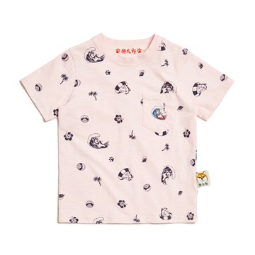 江戶勝｜童裝｜夏日滿版印花短袖T恤