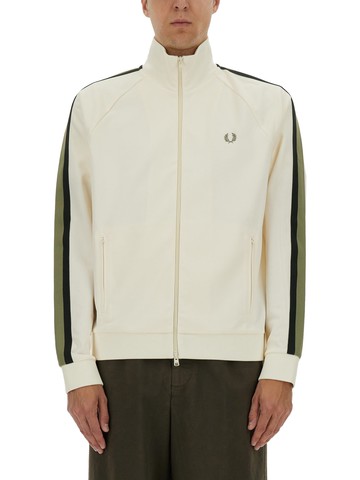 fred perry track jacket with two-color webbing