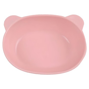 SiliPot 鉑金矽膠熊讚餐碗 寶寶易舀易抓取 防滑 耐冷熱-40~250°C 尺寸155 x 123 x 44(mm)  豆沙粉  1個
