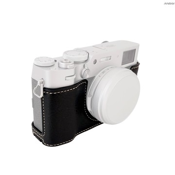 相機包便攜式相機保護套復古風格相機包手提包開口底部設計帶肩帶更換適用於 Fujifilm X100VI 相機 Came-