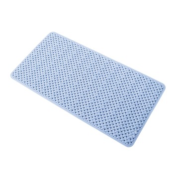 小麥購物 浴室防滑墊 編織紋 L187  100 x 40cm  1個  淺藍色