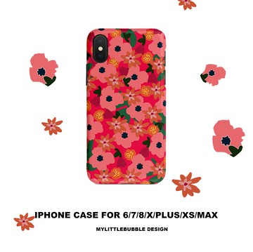 mylittlebubble韓國ins同款炫雅小花可愛花朵蘋果iphonexr手機殼