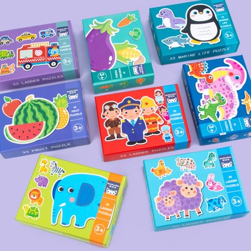 幼兒童啟蒙拼板玩具大塊兒童卡通動物交通拼圖寶寶木制益智力