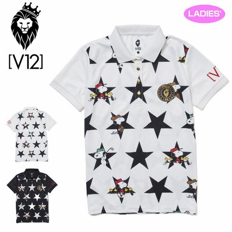 V12 ゴルフ 21 レディース 半袖 ポロシャツ Sp Star Polo スヌーピー V Ct01 ヴィ トゥエルヴ 21ss ゴルフウェア トップス V12 Snoopy スター 通販 Lineポイント最大get Lineショッピング