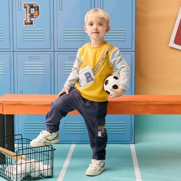 運動比得牛仔布長褲 (吸濕排汗)