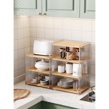 家用廚房碗柜置物架亞克力 小型碗盤收納架日式桌面餐邊柜茶水柜