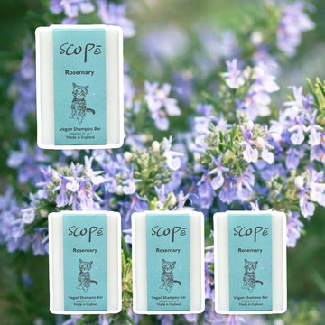 迷迭香洗髮皂裸裝4入-英國原裝【詩可貝SCOPē】