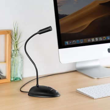 電腦麥克風鵝頸話筒錄音視頻USB電容麥單向網課上課直播