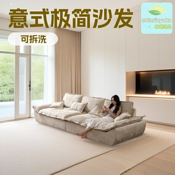 【意式極簡】科技布沙發 直排沙發 客廳沙發 三人位沙發 小戶型沙發 現代簡約設計 耐磨防水科技布 舒適大坐深 中小戶型客廳優選