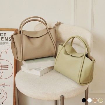 天藍小舖-包邊荔枝紋手提/肩背包中包-共4色-$590【A03032022】