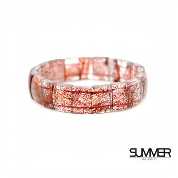 【SUMMER寶石】限量珍藏絕礦金草莓超七手排49g  (16mm)