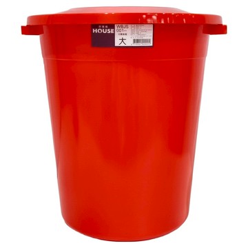 HOUSE 好室喵 萬能桶附蓋 大 36L  紅色  1組