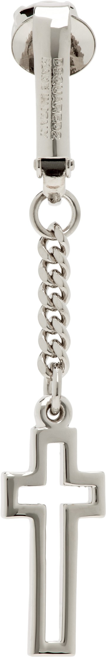 Dsquared2 单只银色夹扣耳坠