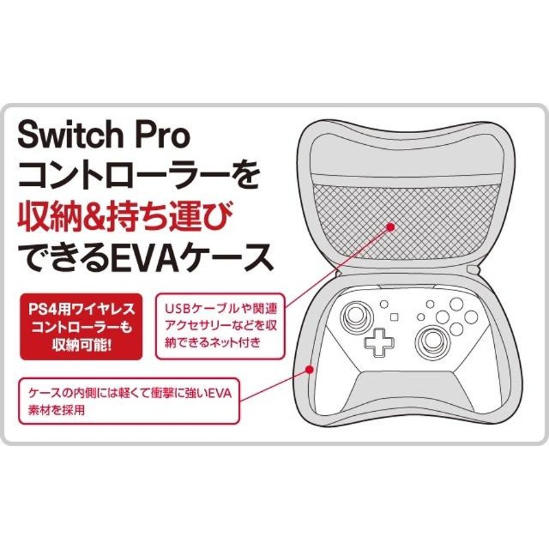 Proコン保護ケース コントローラー収納ケース Switch PS4 スイッチ