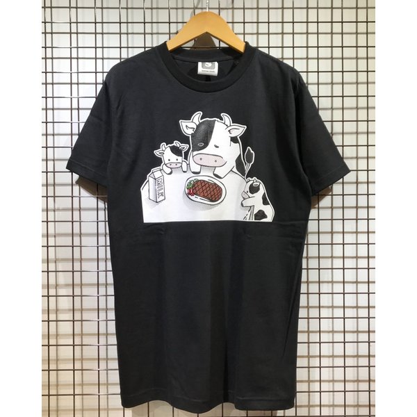 共食い牛 Tシャツふざけt バカt おもしろt 黒 牛 ステーキ シュール 悲しい 通販 Lineポイント最大0 5 Get Lineショッピング