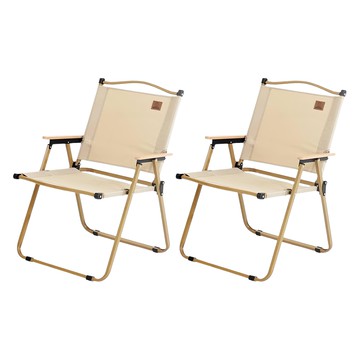 Bearhike 大型舒壓露營椅 + 牛津收納袋  米色  2套