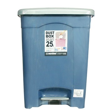 KEYWAY現代附蓋垃圾桶/SO025/25L/37x29.5x47cm/藍色/個