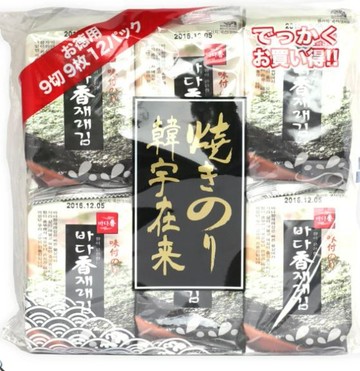 【韓宇在來】韓國海苔超值包｜原味/泡菜口味｜12包／組（4.5g／包）
