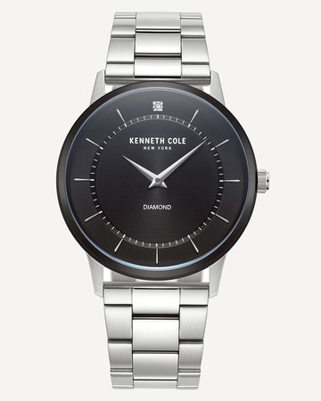 Kenneth Cole | Diamond Dial Stainless Steel Bracelet Watch in Silver