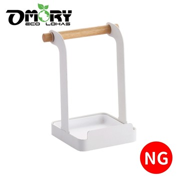 【OMORY】NG惜福品 日式木柄直立式鍋蓋湯杓架