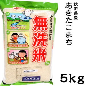 米 日本米 令和4年度産 秋田県産 あきたこまち BG精米製法 無洗米 5kg