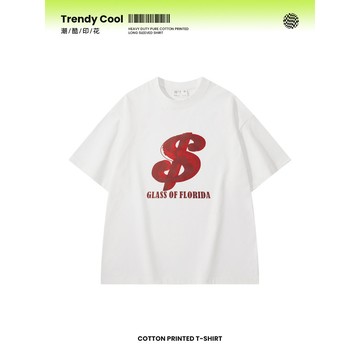 🚀虧本到貨&舒適透氣⚡美式潮牌男裝重磅純棉oversize短袖T恤男2025夏季新款簡約體恤衫