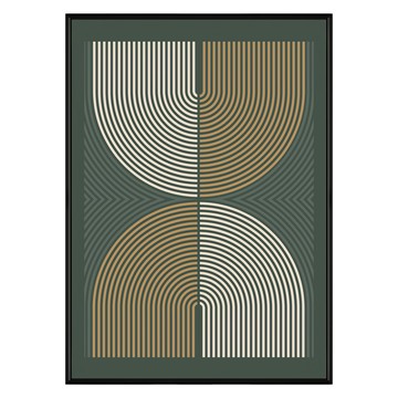 Boluo 菠蘿選畫所 幾何 經典線條I 台灣製造  59.4 x 42cm  黑色