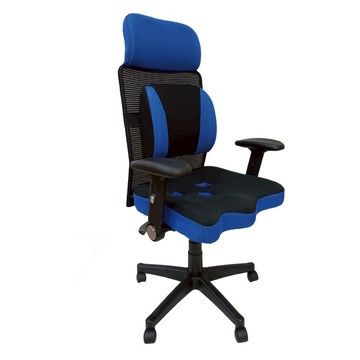 舒適電腦椅 台灣製 EH-03D 藍色  67 x 33 x 118~130cm  1個